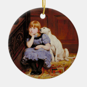 Sympathie (von Briton Riviere) Keramik Ornament