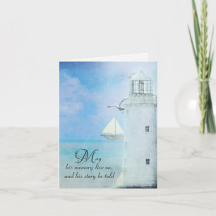 Sympathie-Wasserfarben-Leuchtturm Karte