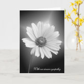 Sympathie Weiße Daisy mit Lichtstrahlen Karte (Gelbe Blume)