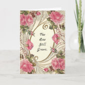 Sympathieausweis Die Rose wächst noch jenseits der Karte (Vorderseite)