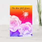 Sympathieausweis Die Rose wächst noch jenseits der Karte (Vorderseite)