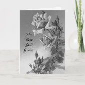 Sympathieausweis Die Rose wächst noch jenseits der Karte (Vorderseite)