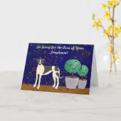 Sympathiekarte für Begleiter-Greyhound Karte (Gelbe Blume)