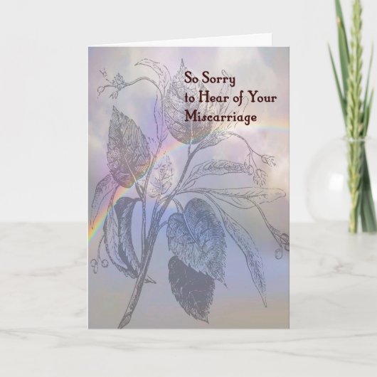 Sympathiekarte für Fehlgeburt Feiertagskarte (Vorderseite)