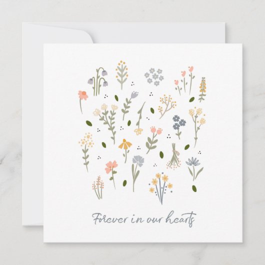 Sympathiekarte für immer in unserem Herzen Trauer Einladung (Vorderseite)