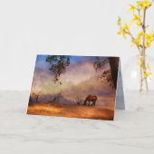 Sympathiekarte für Pferde im Wind Pferde Karte (Gelbe Blume)