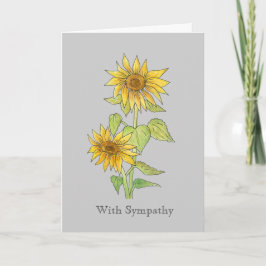 Sympathiekarte für Sonnenblumen Karte