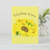 Sympathiekarte für Sonnenblumen Karte (Stehend Vorderseite)