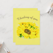 Sympathiekarte für Sonnenblumen Karte (Vorderseite/Rückseite Beispiel)