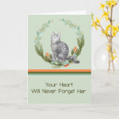 Sympathiekarte für weibliche Tabby Katze Karte (Gelbe Blume)