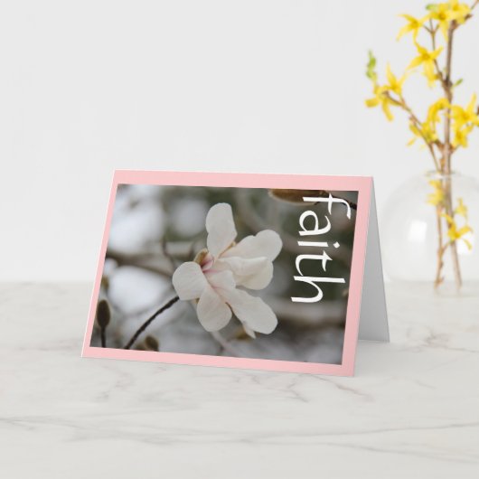 Sympathiekarte: Magnolia w Scripture verse on Fait Karte (Gelbe Blume)