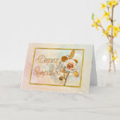 Sympathiekarte mit einer schönen Rose Karte (Gelbe Blume)