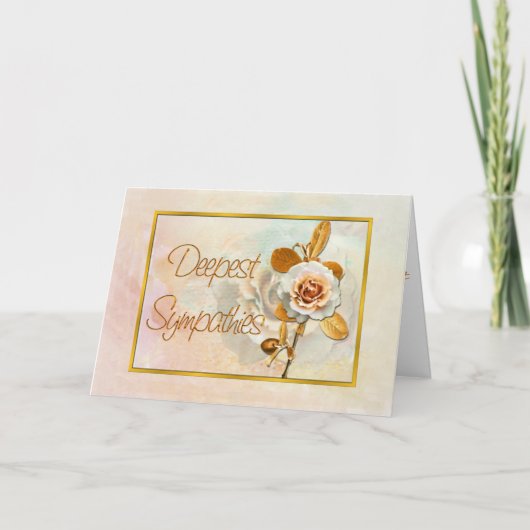 Sympathiekarte mit einer schönen Rose Karte (Vorderseite)