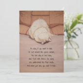 Sympathiekarte mit Gedicht: Ich werde für dich da Dankeskarte (Stehend Vorderseite)