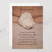 Sympathiekarte mit Gedicht: Ich werde für dich da Dankeskarte (Vorne/Hinten)