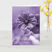 Sympathiekarte mit Lila Blume Karte (Gelbe Blume)