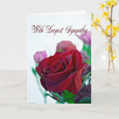 Sympathiekarte mit rote Rose Karte (Gelbe Blume)