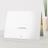 Sympathiekarte, nicht weinen für mich karte (Rückseite)