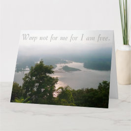 Sympathiekarte, nicht weinen für mich karte