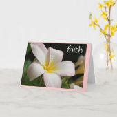 Sympathiekarte: Plumeria w Scripture verse on Fait Karte (Gelbe Blume)