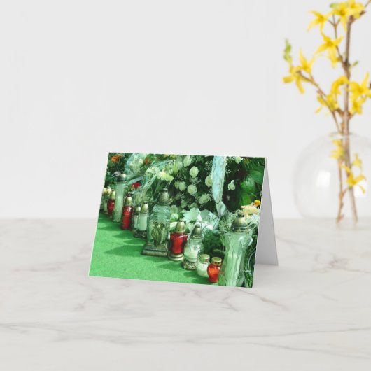 Sympathiekarte Polnische Beerdigung Ließ ihr Gedäc Karte (Gelbe Blume)