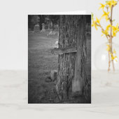 Sympathiekarte "Schwarzes und Weiß-Baumkreuz" Karte (Gelbe Blume)