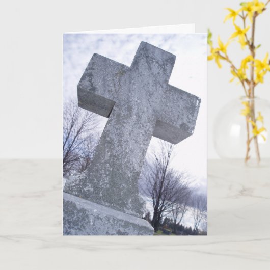 Sympathiekarte "Stone Cold Cross" Karte (Gelbe Blume)