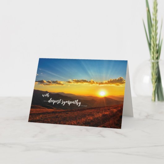 Sympathiekarte Sunset Deepest Dankeskarte (Vorderseite)