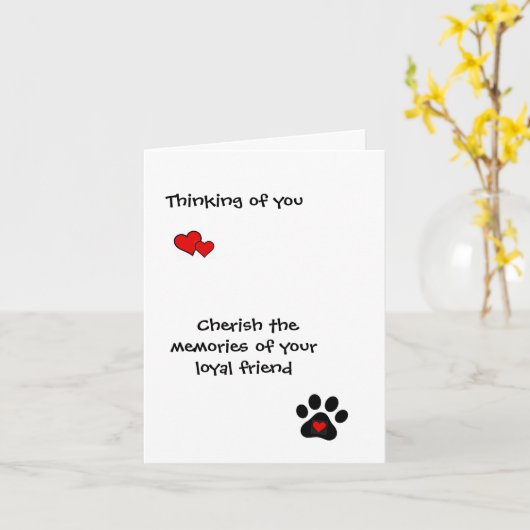 Sympathiekarte - Verlust eines Haustiers Karte (Gelbe Blume)