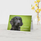 Sympathikkarte: Flatcoat Retriever Karte (Gelbe Blume)