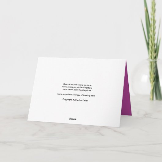 Sympathikkarte oder Scheidungskarte Christlich Karte (Rückseite)