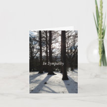 Sympathische Card Winterbäume im Sonnenlicht und S