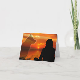 Sympathische Karte des Hundes mit Gedicht