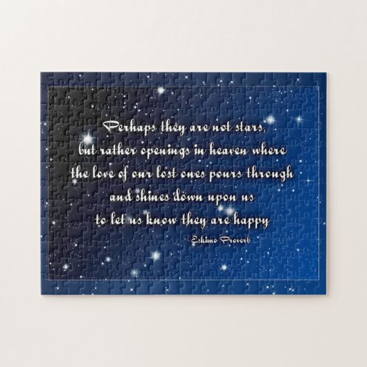 Sympathische Karte Eskimo Sprichwort - Sterne Puzzle (Horizontal)