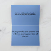 Sympathische Karte in blauer Bergszene blau innen (Innenseite)