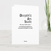 Sympathische Karte mit weißen Chrysanthemum-Blume. (Rückseite)