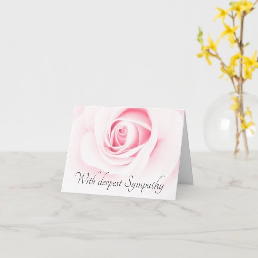 Sympathische Karten mit schöner, rosa Rose (Gelbe Blume)