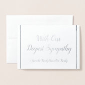 Sympathische Silver Foil Sympathy Card Folienkarte (Vorderseite mit Umschlag)