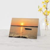 Sympathischer Sonnenuntergang mit kleinem Boot von Karte (Gelbe Blume)