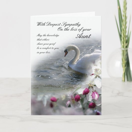 Sympathischer Verlust der Tante Karte (Vorderseite)