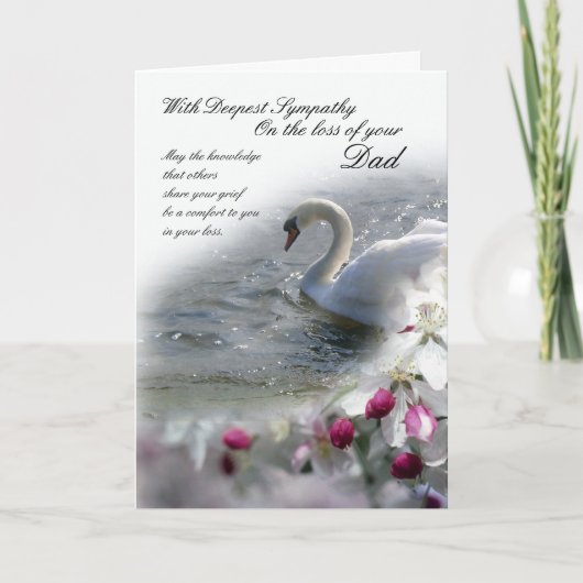 Sympathischer Verlust des Vaters Karte (Vorderseite)