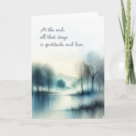Sympathy Card "all that stays is gratitude & love" Karte