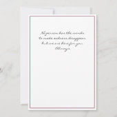 Sympathy Card Bird Tree Aquamariner Rahmen Weiß (Rückseite)