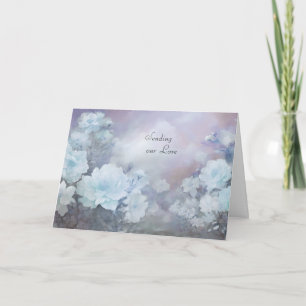 Sympathy Card Blauer Blütenschein Versenden unsere Karte