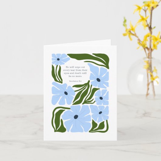 Sympathy Card Condolence Scripture Bible Verse Karte (Gelbe Blume)