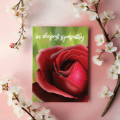 Sympathy Card: Deep Red Rose Customizeable Karte