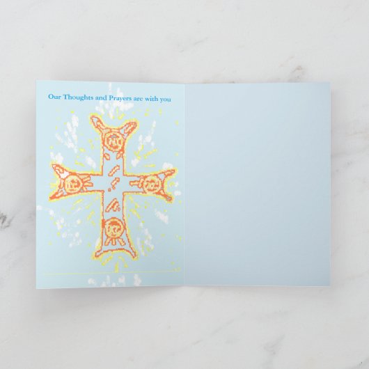 Sympathy Card Denken Sie an Sie / griechisches Kre Karte (Innenseite)