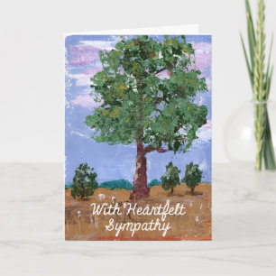 Sympathy Card Eichenbaum Karte