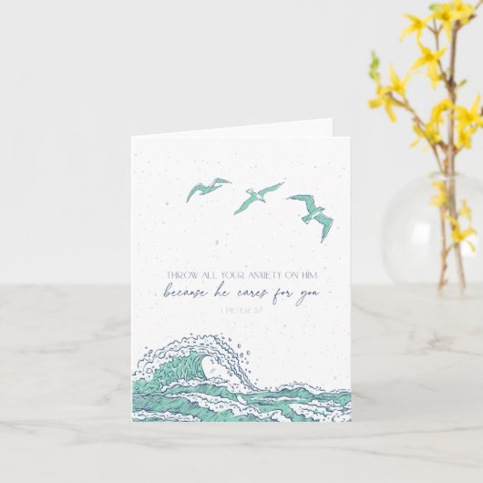 Sympathy Card Ermutigend Bibel Verse Scripture Karte (Gelbe Blume)