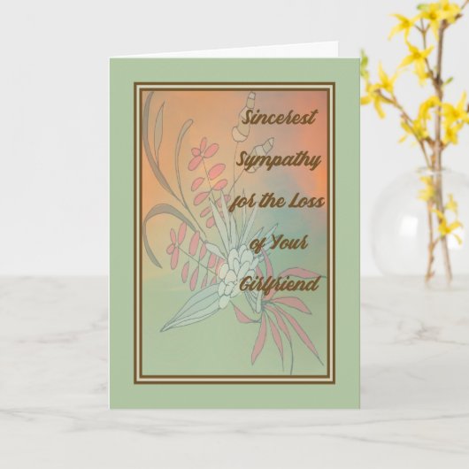 Sympathy Card für den Verlust der Freundin Karte (Gelbe Blume)